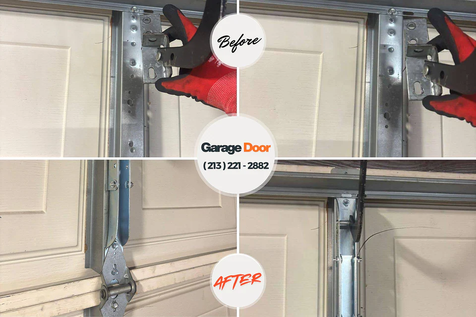 Before and after: garage door repair Mililani Town, HI